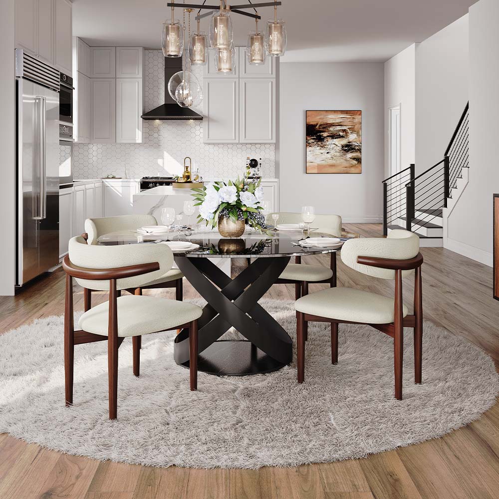 for 6 Gray Glass Dining Tables