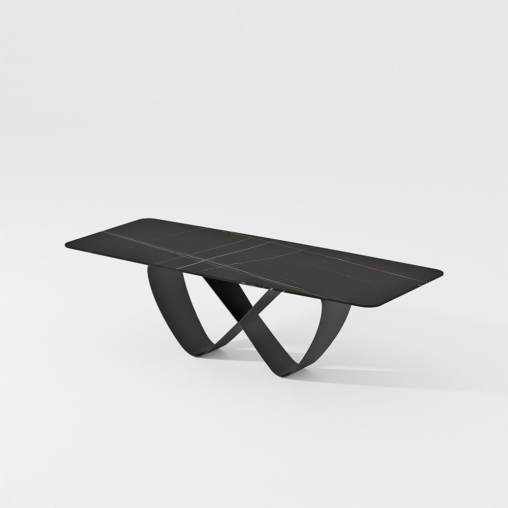 Black Matte Sintered Stone Dining Tables