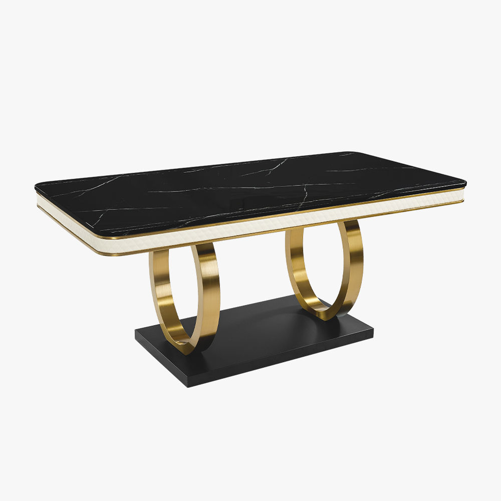 Black Faux Marble Dining Tables