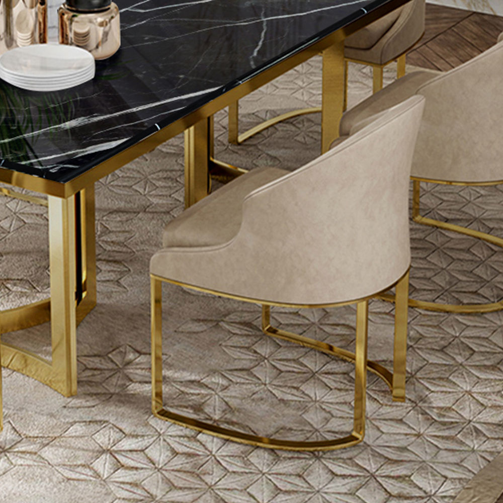 Black Faux Marble Dining Tables