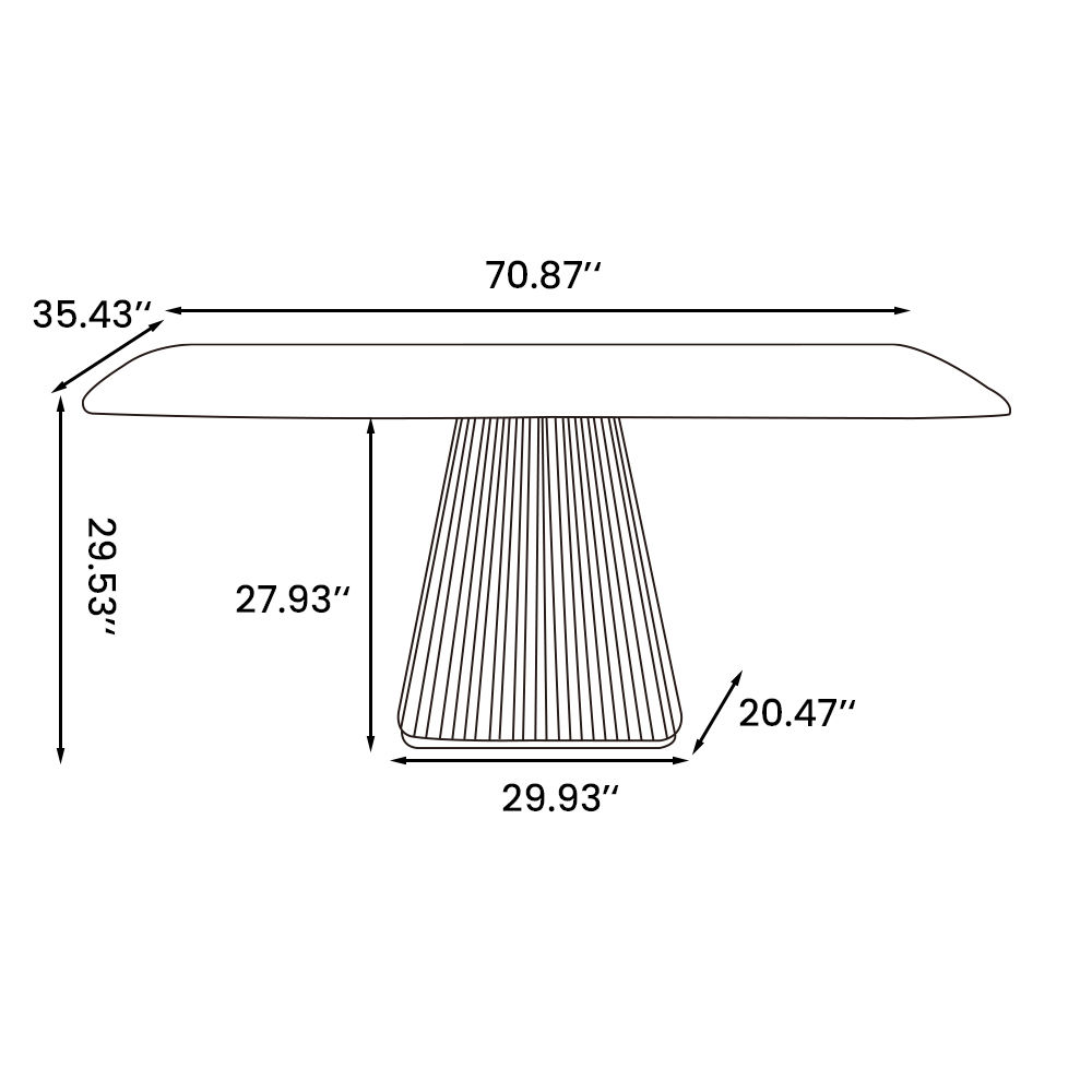 Gold Glossy Sintered Stone Dining Tables