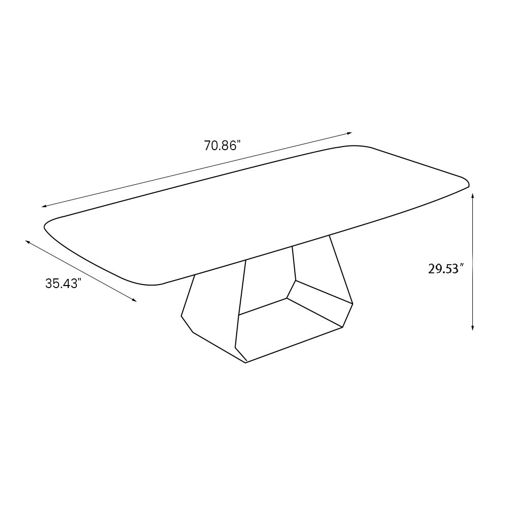 Metal Base Gray Matte Sintered Stone Dining Tables