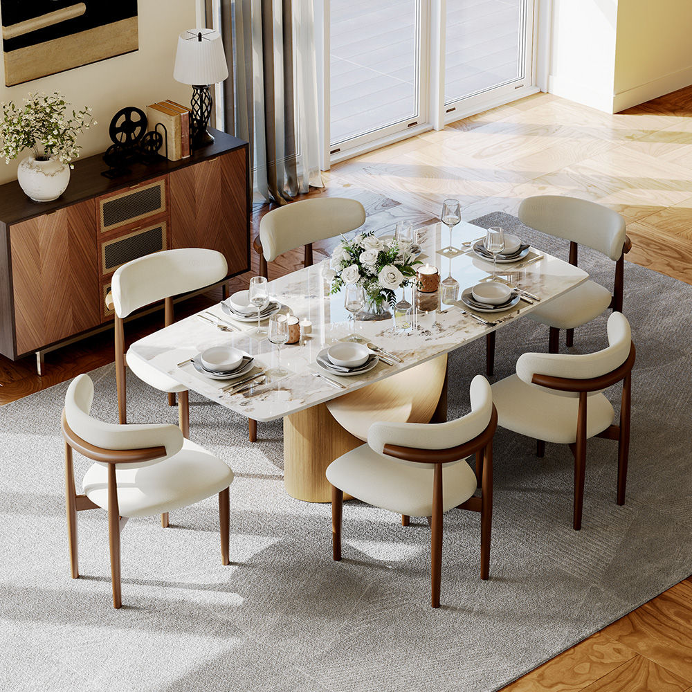 Extendable Bronze & Gold Glossy Sintered Stone Dining Tables