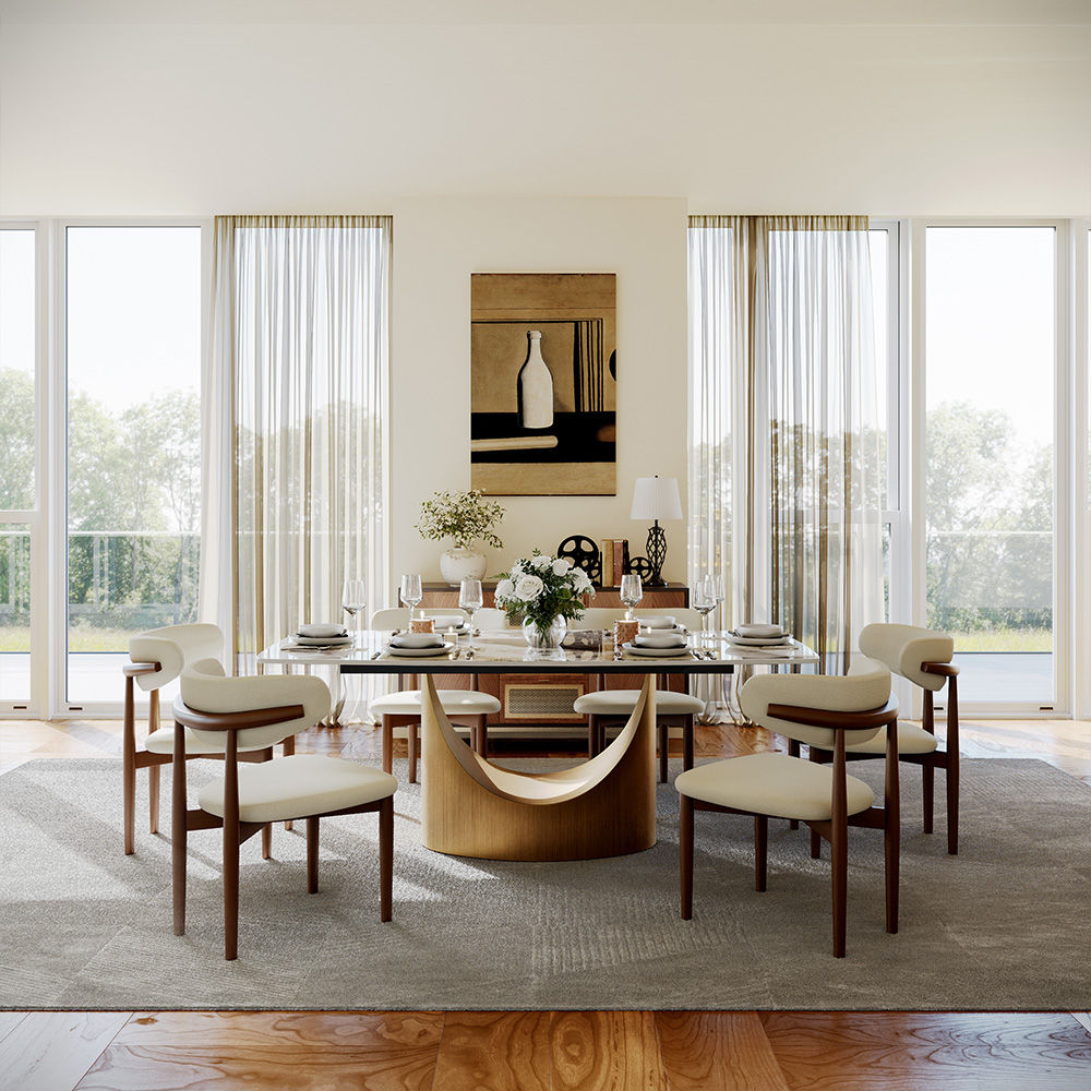 Extendable Bronze & Gold Glossy Sintered Stone Dining Tables