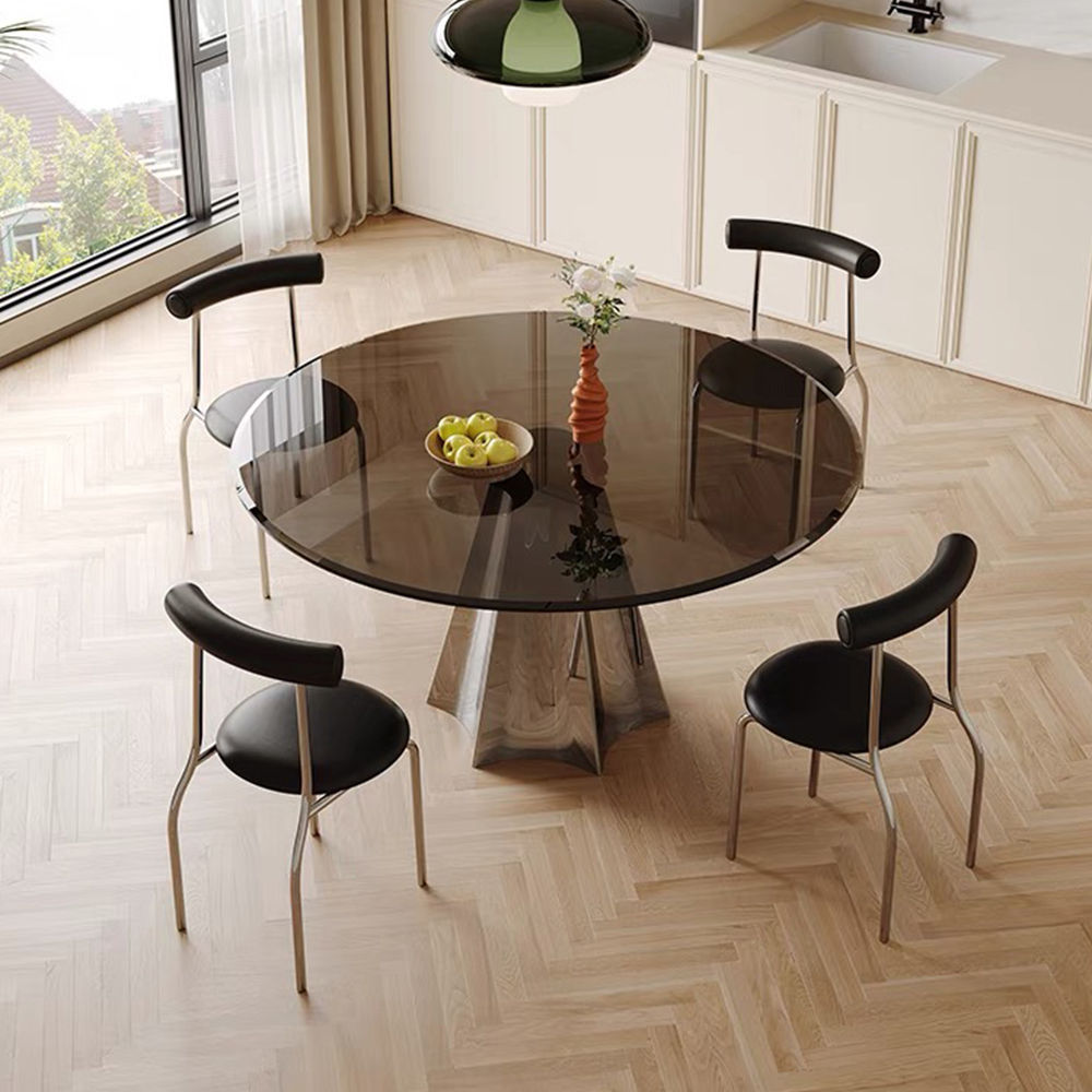 for 6 Black Glass Dining Tables