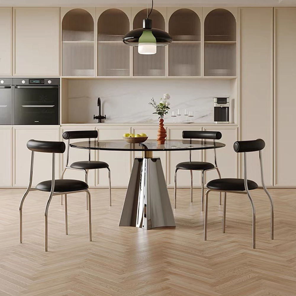 for 6 Black Glass Dining Tables