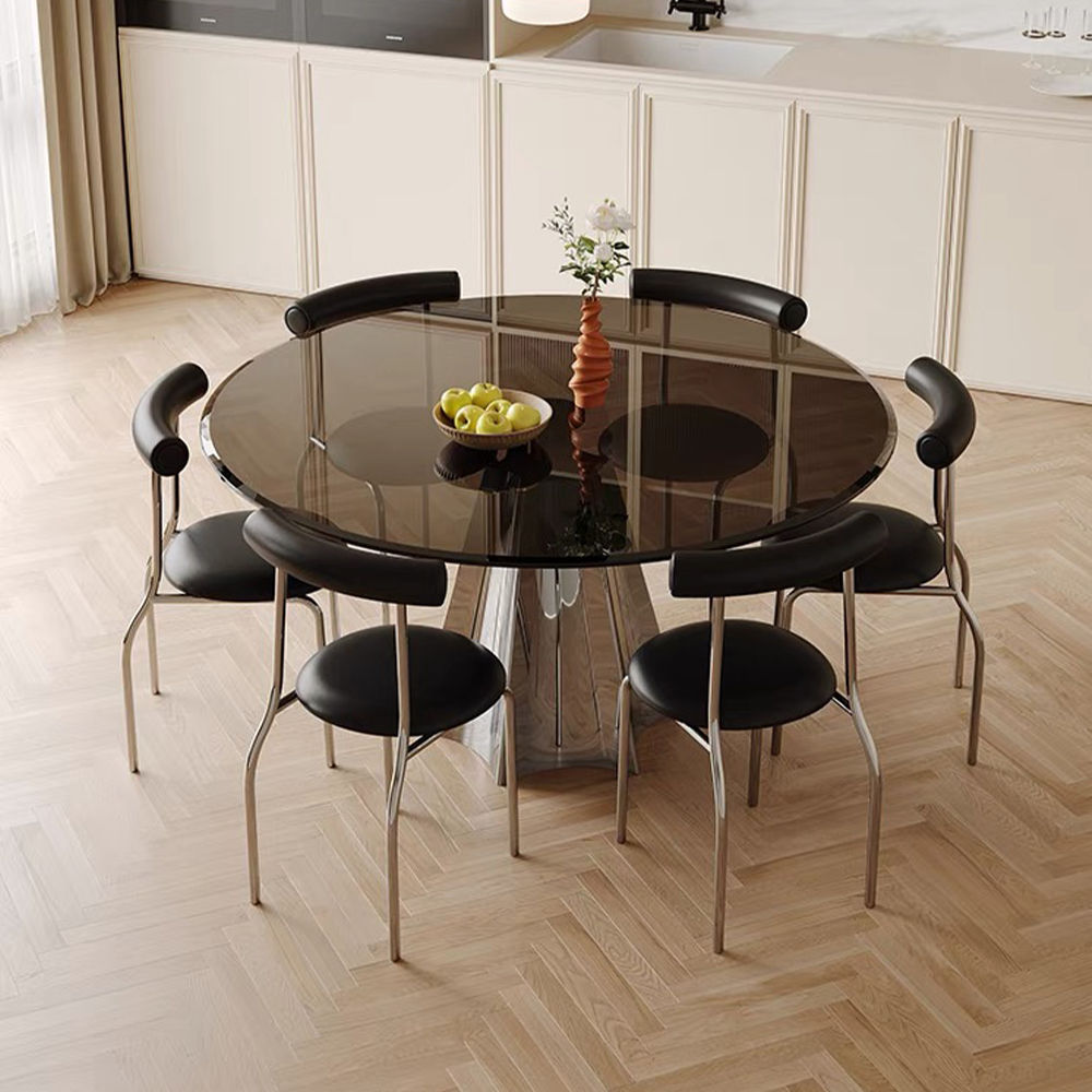 4 Seaters Black Glass Dining Tables
