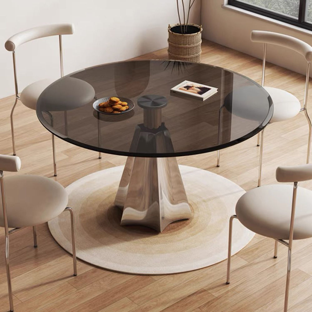 4 Seaters Black Glass Dining Tables