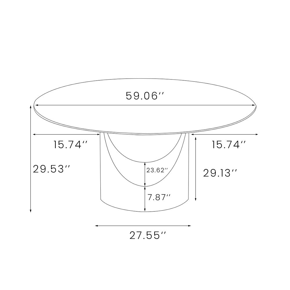 Partly Assemble White Glossy Sintered Stone Dining Tables