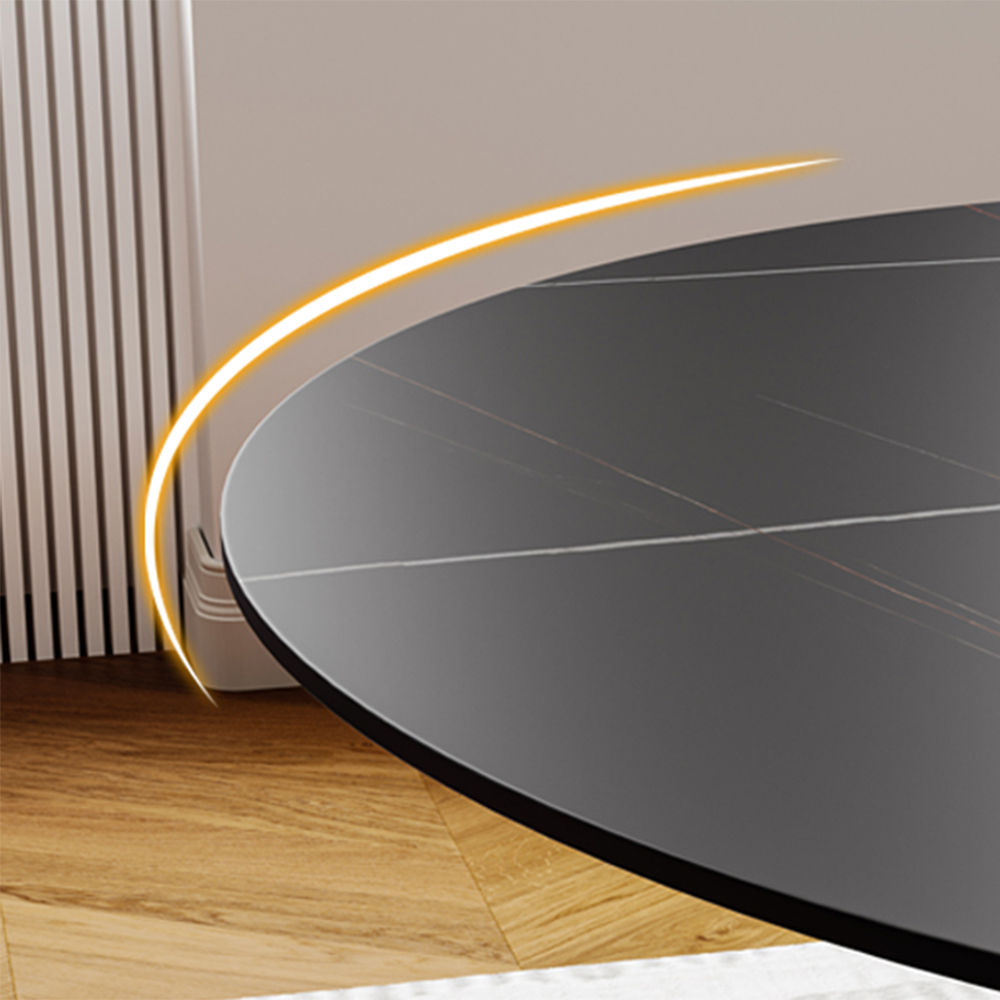 Modern Black Matte Sintered Stone Dining Tables