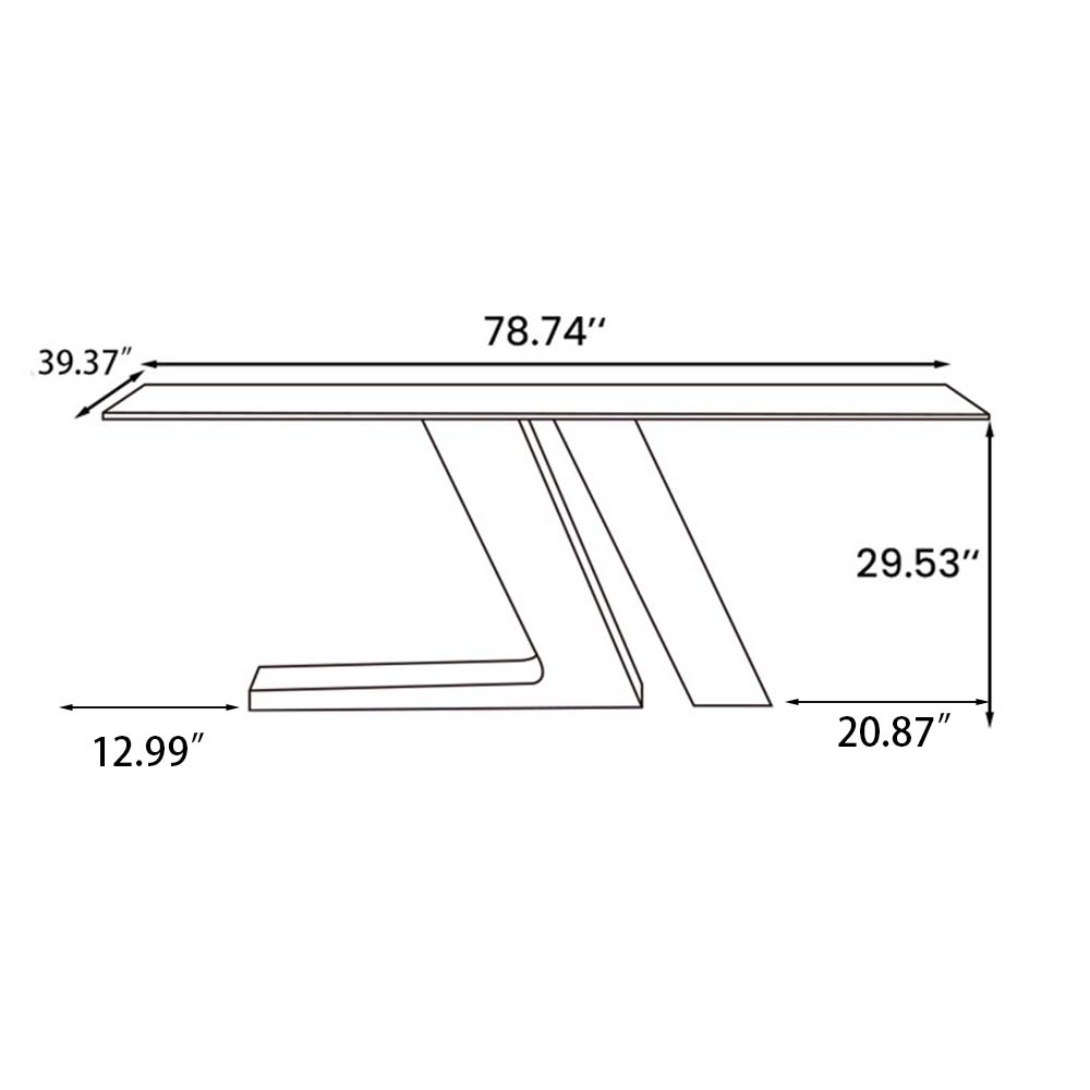 Partly Assemble White Glossy Sintered Stone Dining Tables