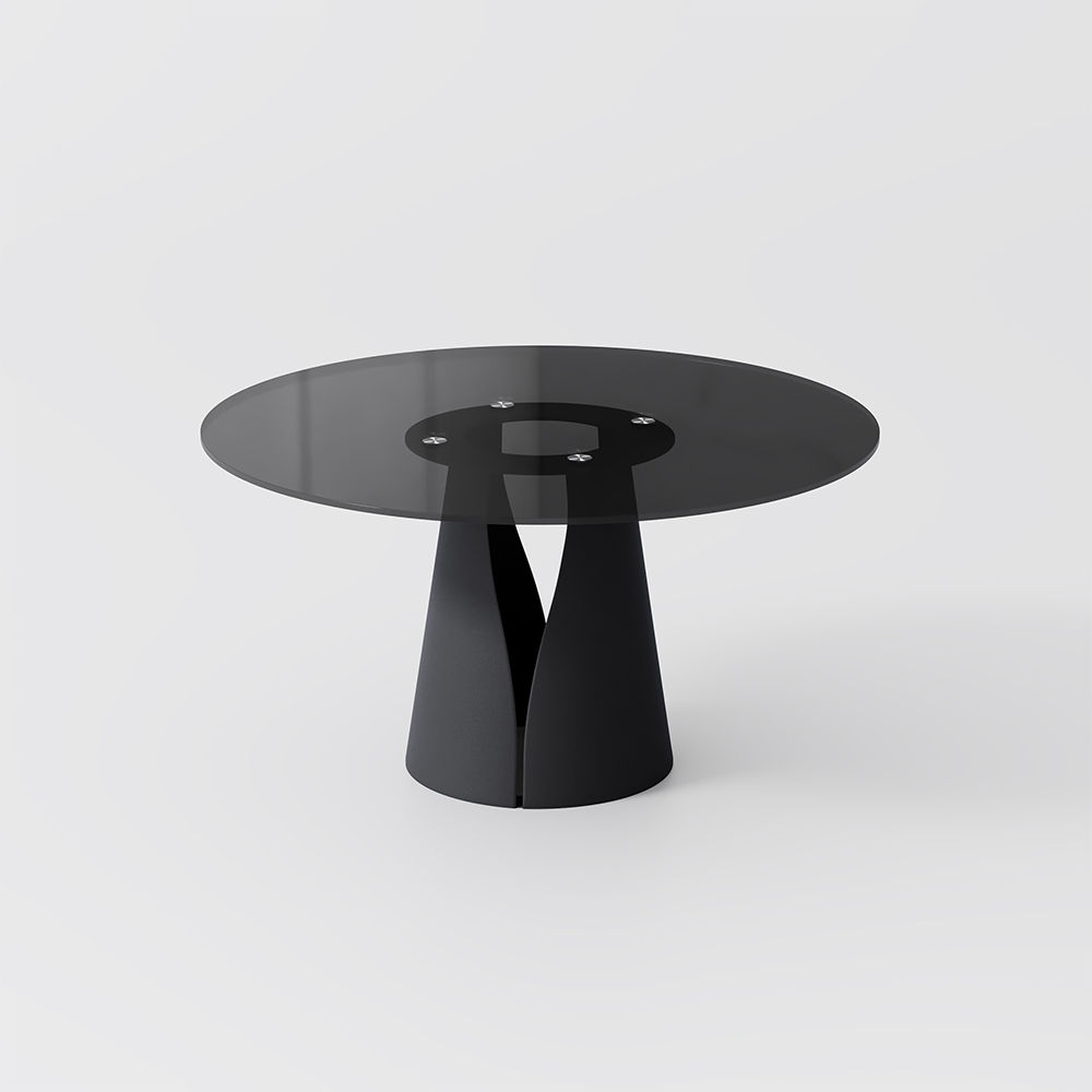 Modern Black Tempered Glass Dining Tables