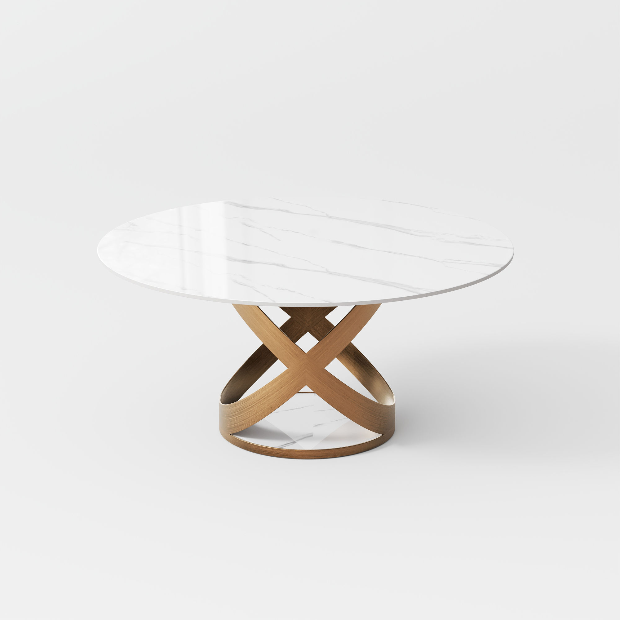 for 6 White & Bronze Sintered Stone Dining Tables