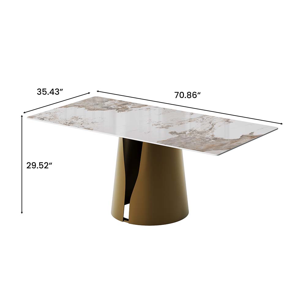 Modern Pandora Glossy Sintered Stone Dining Tables