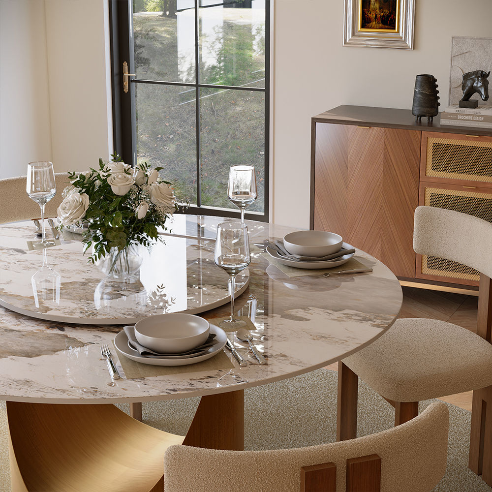 Metal Leg Pandora Sintered Stone Dining Tables