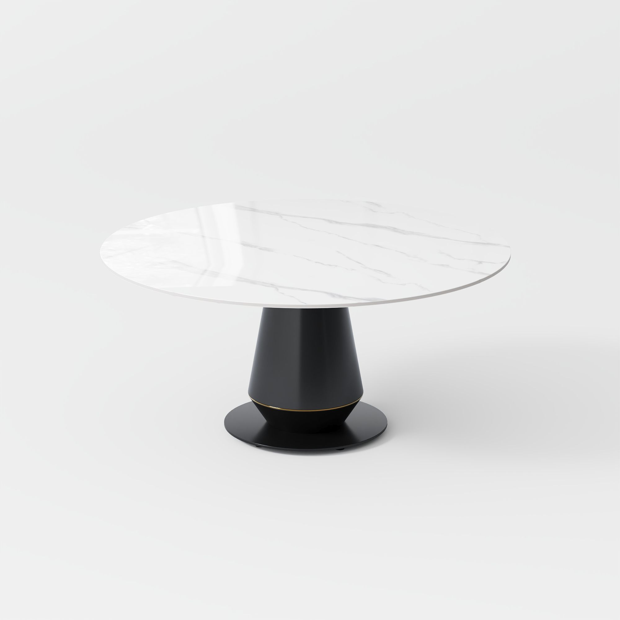 Modern White Glossy Sintered Stone Dining Tables