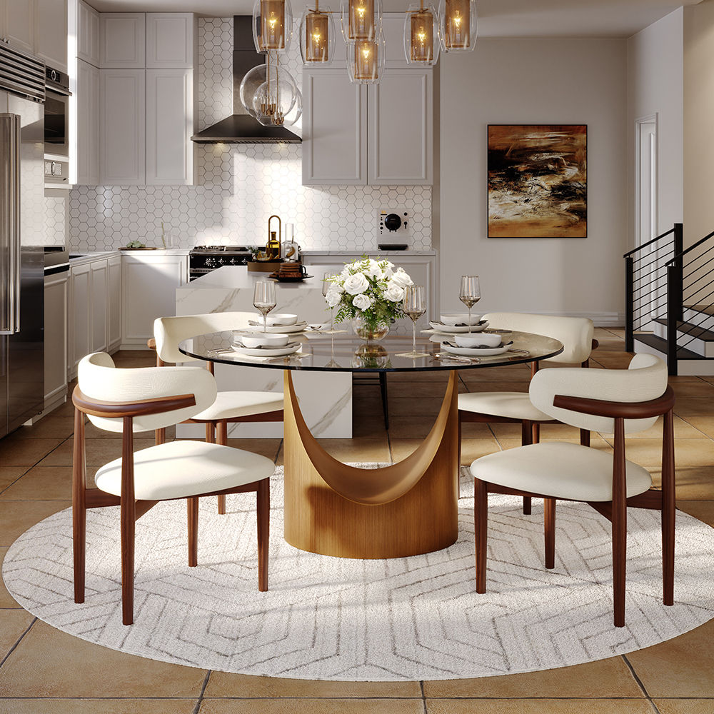 Clear Tempered Glass Dining Tables