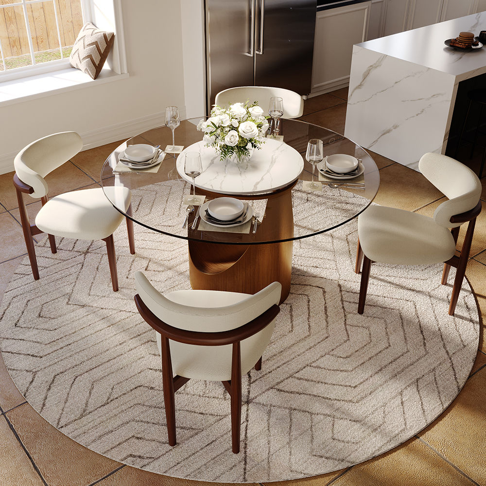 Clear Tempered Glass Dining Tables