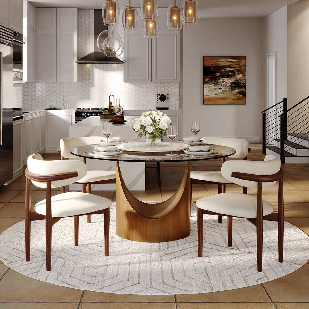 Clear Tempered Glass Dining Tables