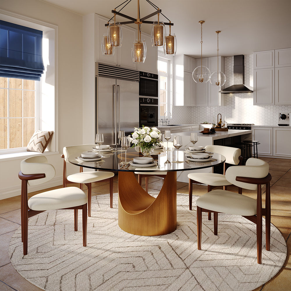 Clear Tempered Glass Dining Tables