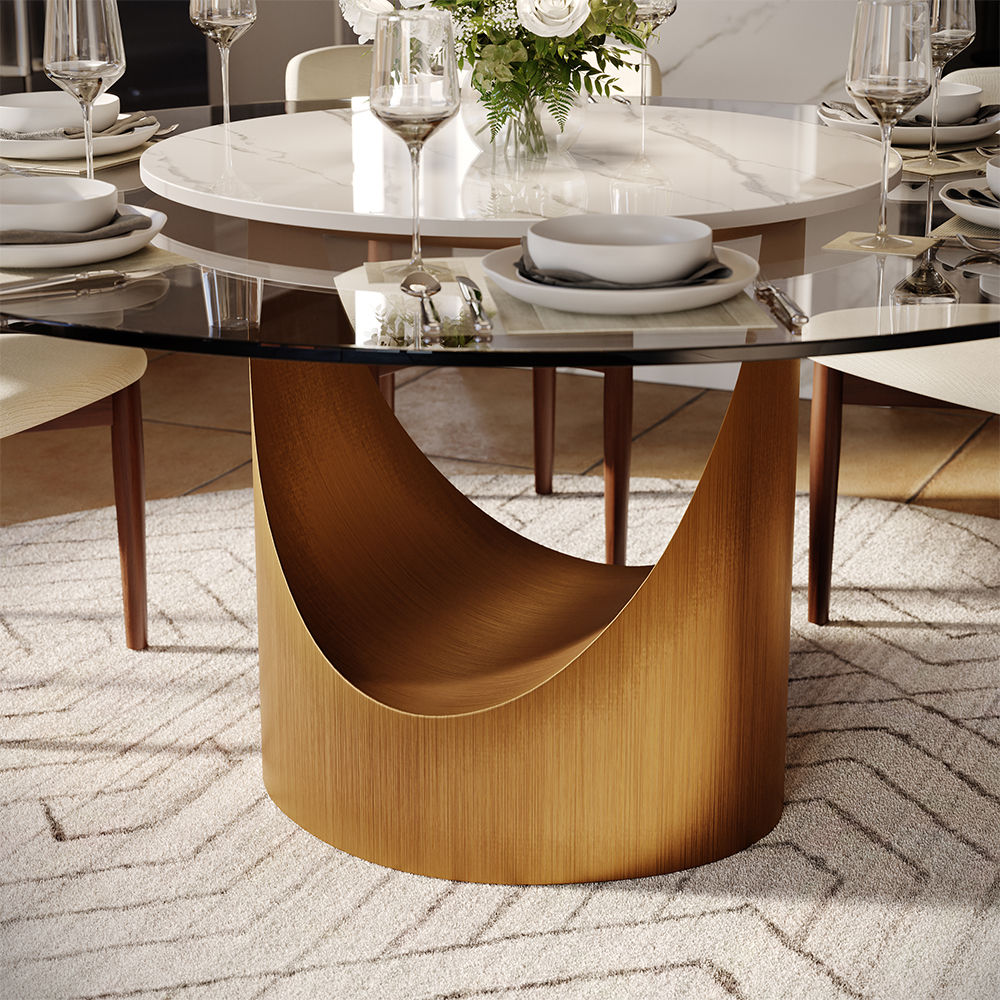 Clear Tempered Glass Dining Tables