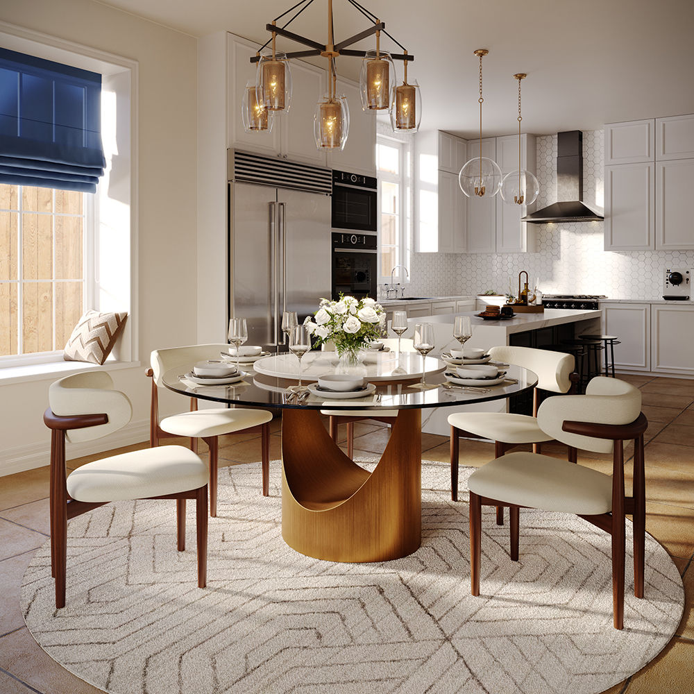 Clear Tempered Glass Dining Tables