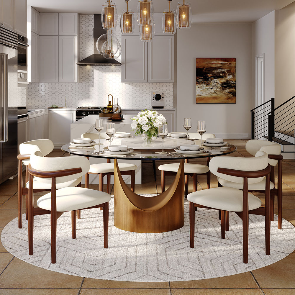 Clear Tempered Glass Dining Tables