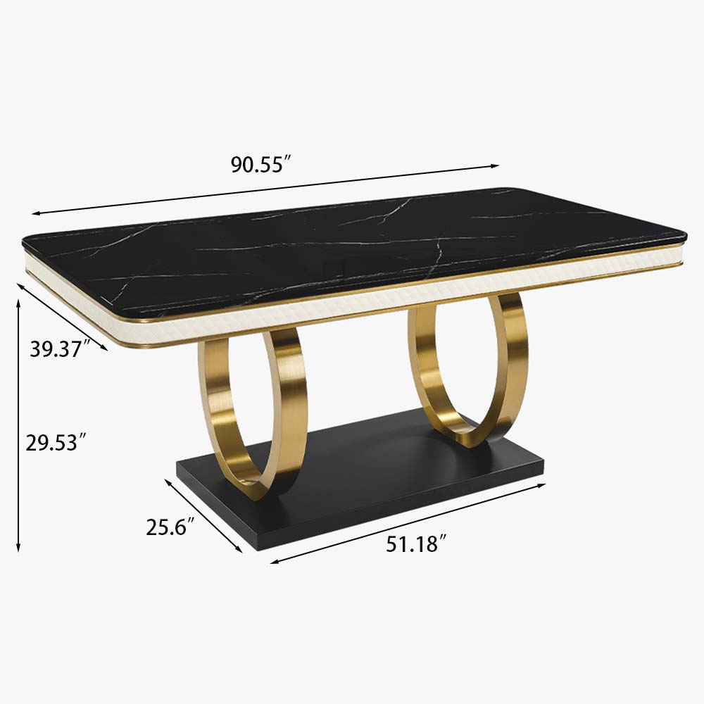 Marble Black Faux Marble Dining Tables