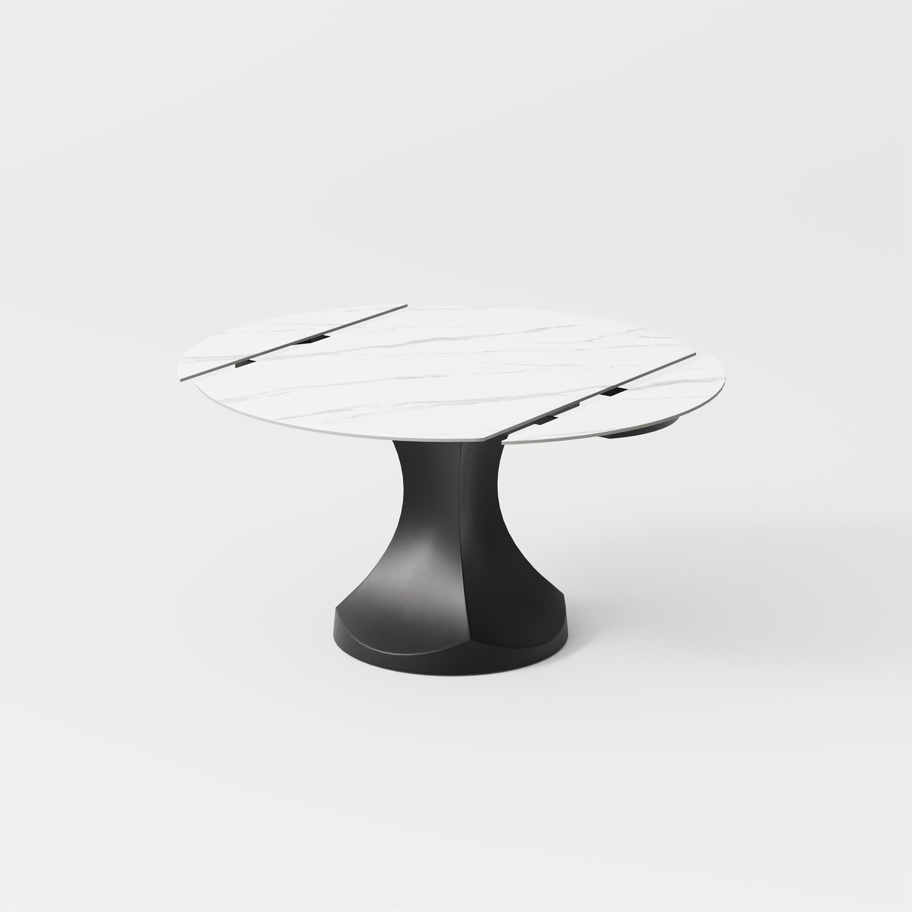 Modern Minimalist White Matte Sintered Stone Dining Tables