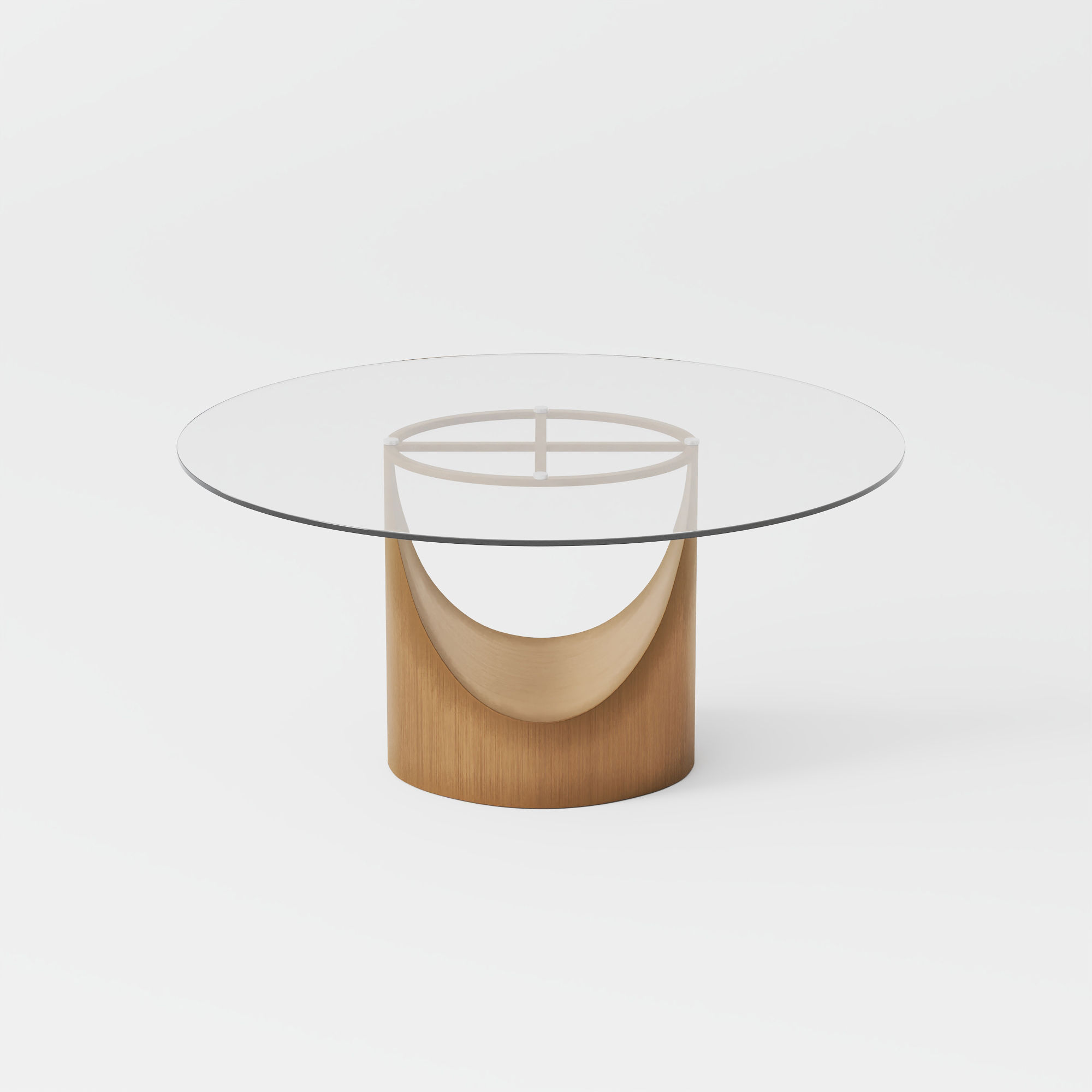 Modern Minimalist Clear Tempered Glass Dining Tables