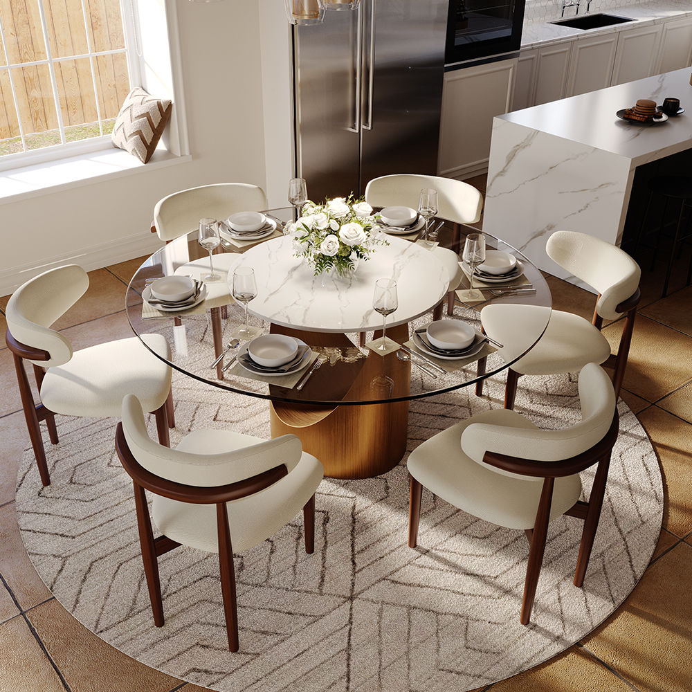 with Chairs Clear Tempered Glass Dining Tables