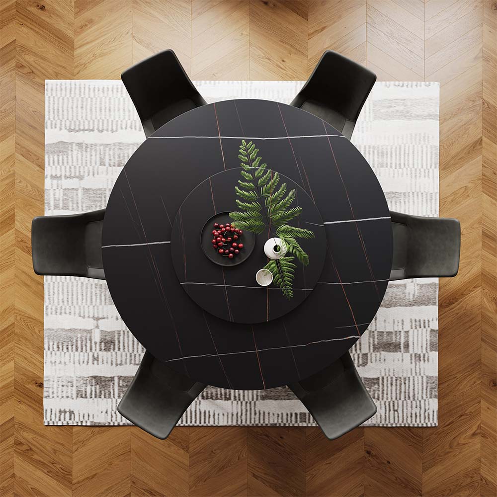 Black Sintered Stone Dining Tables