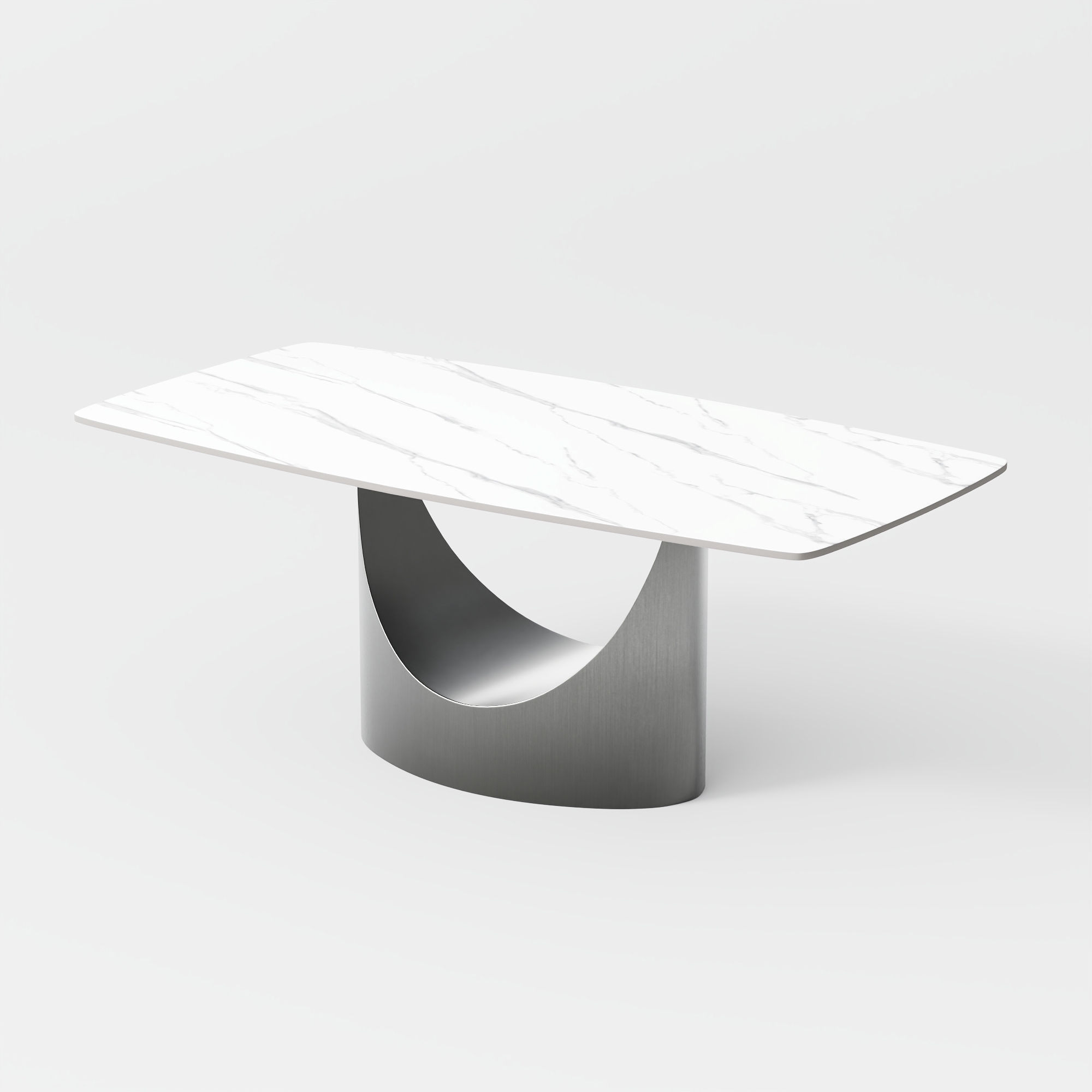 Sintered Stone Matte White Sintered Stone Dining Tables