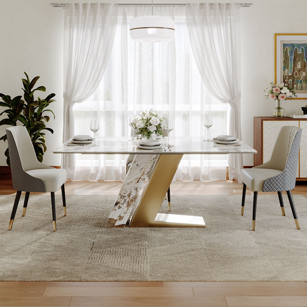 Modern Minimalist Pandora Sintered Stone Dining Tables