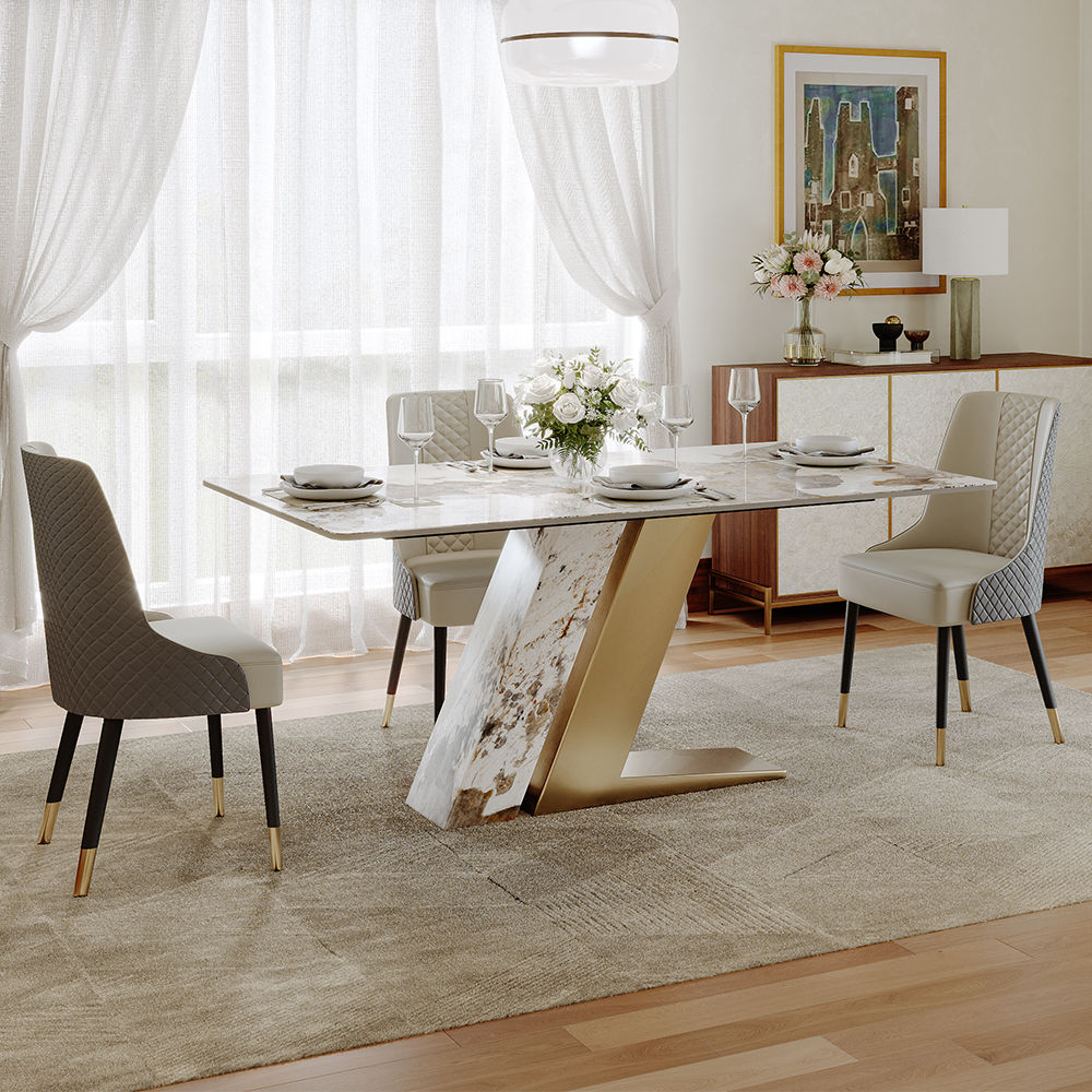 Modern Minimalist Pandora Sintered Stone Dining Tables