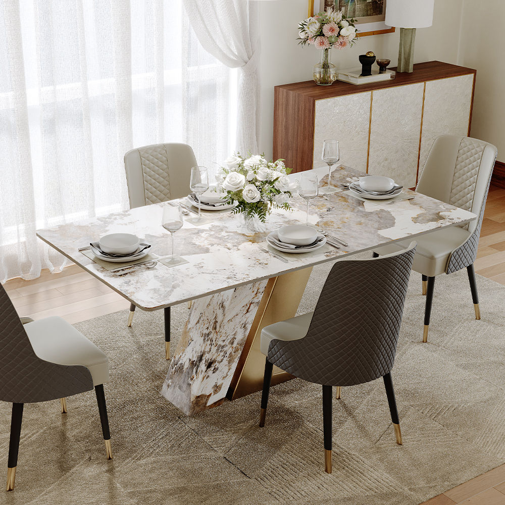 Modern Minimalist Pandora Sintered Stone Dining Tables