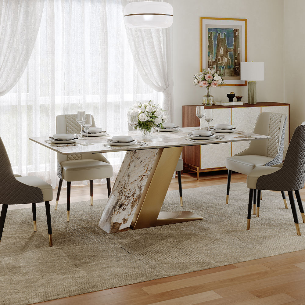 Rectangular Pandora Sintered Stone Dining Tables