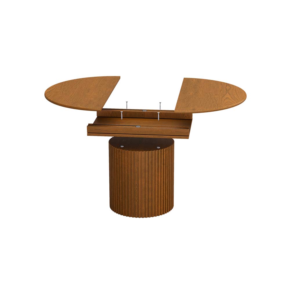 without Lazy Susan Walnut Color MDF Dining Tables