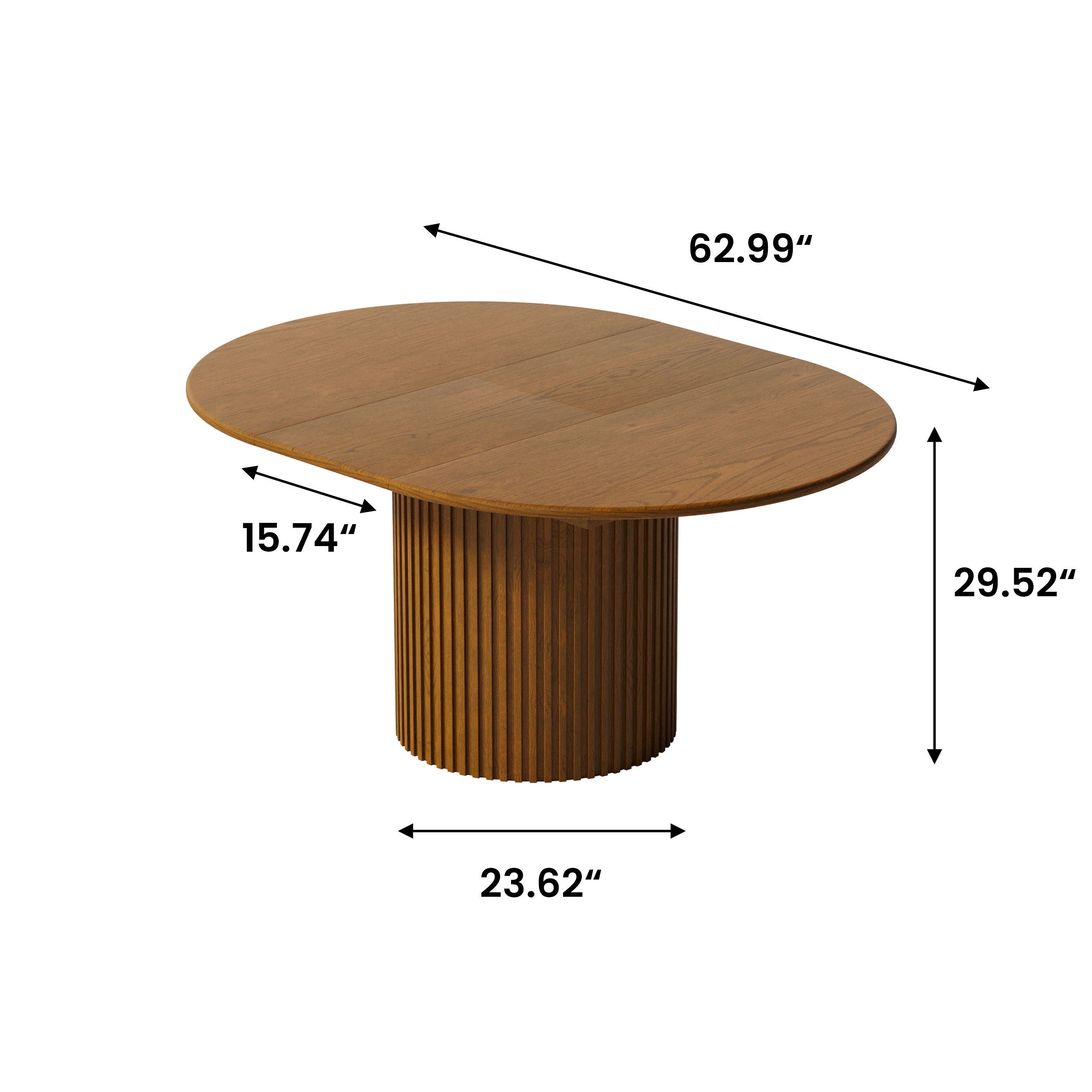 without Lazy Susan Walnut Color MDF Dining Tables