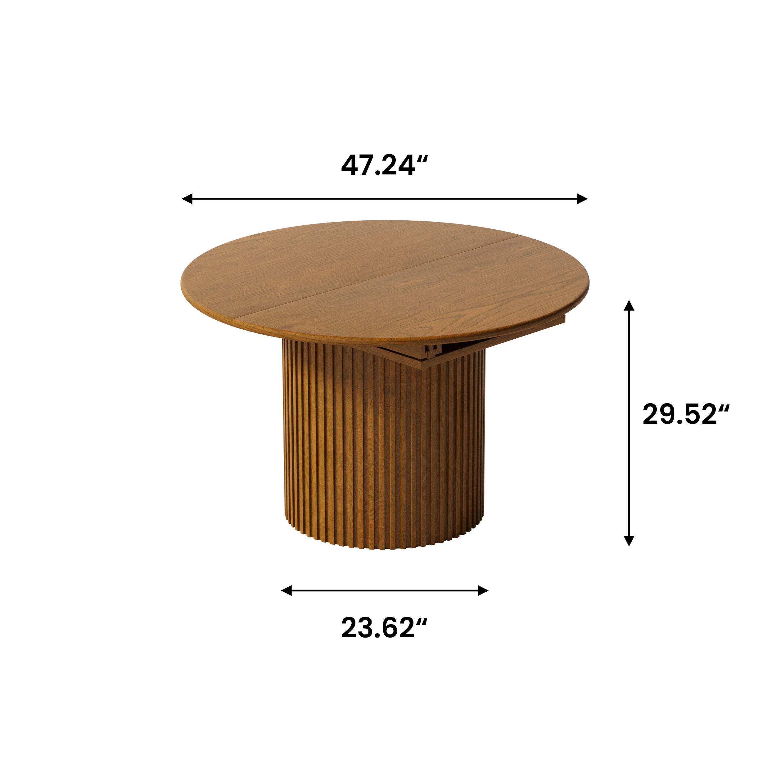 without Lazy Susan Walnut Color MDF Dining Tables