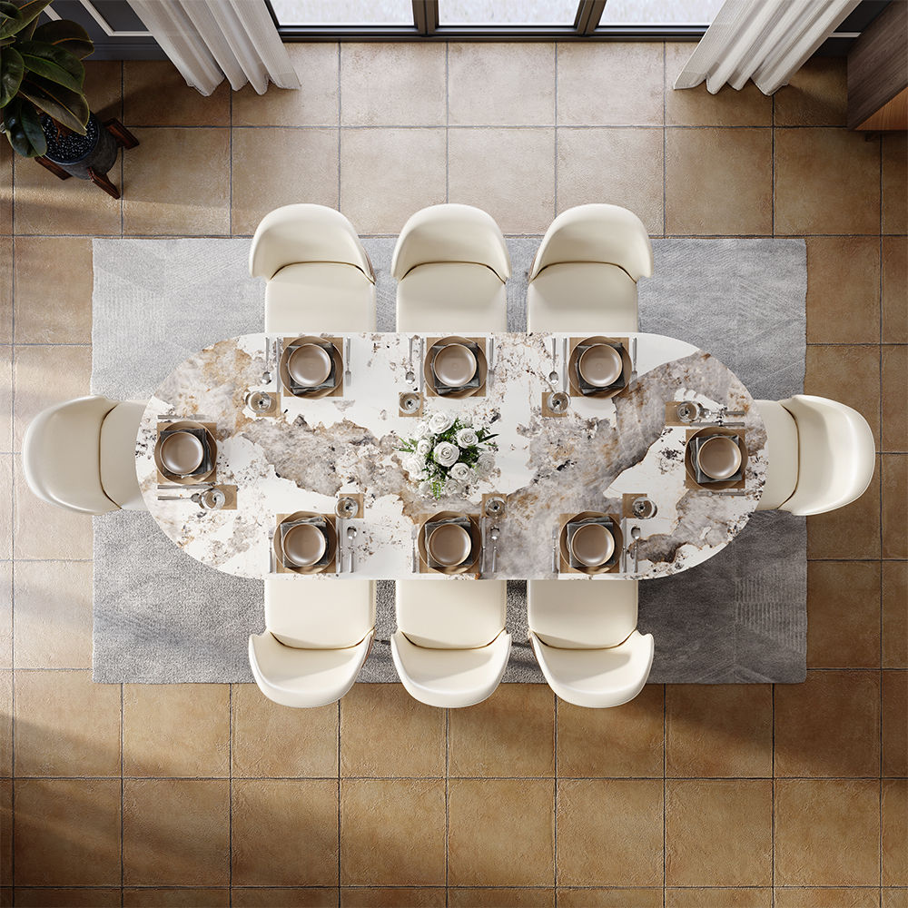 Metal Leg Pandora Sintered Stone Dining Tables