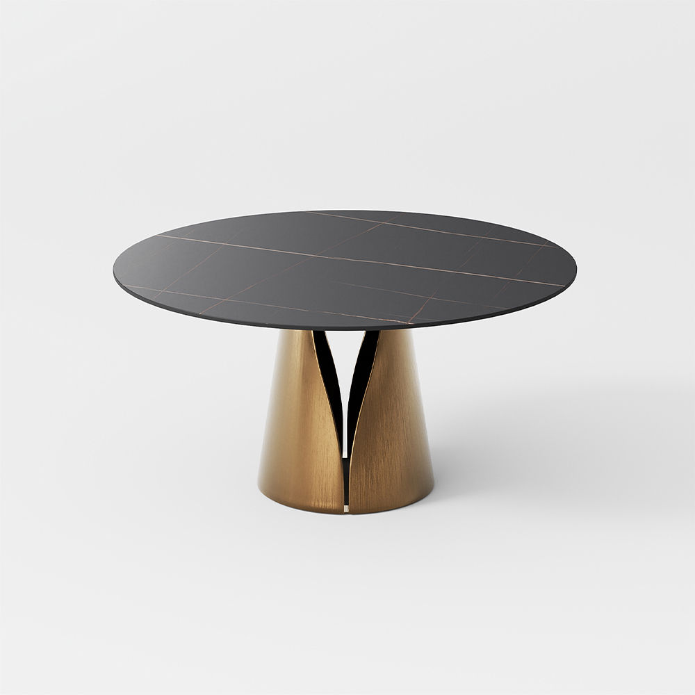 for 4 Black Matte Sintered Stone Dining Tables
