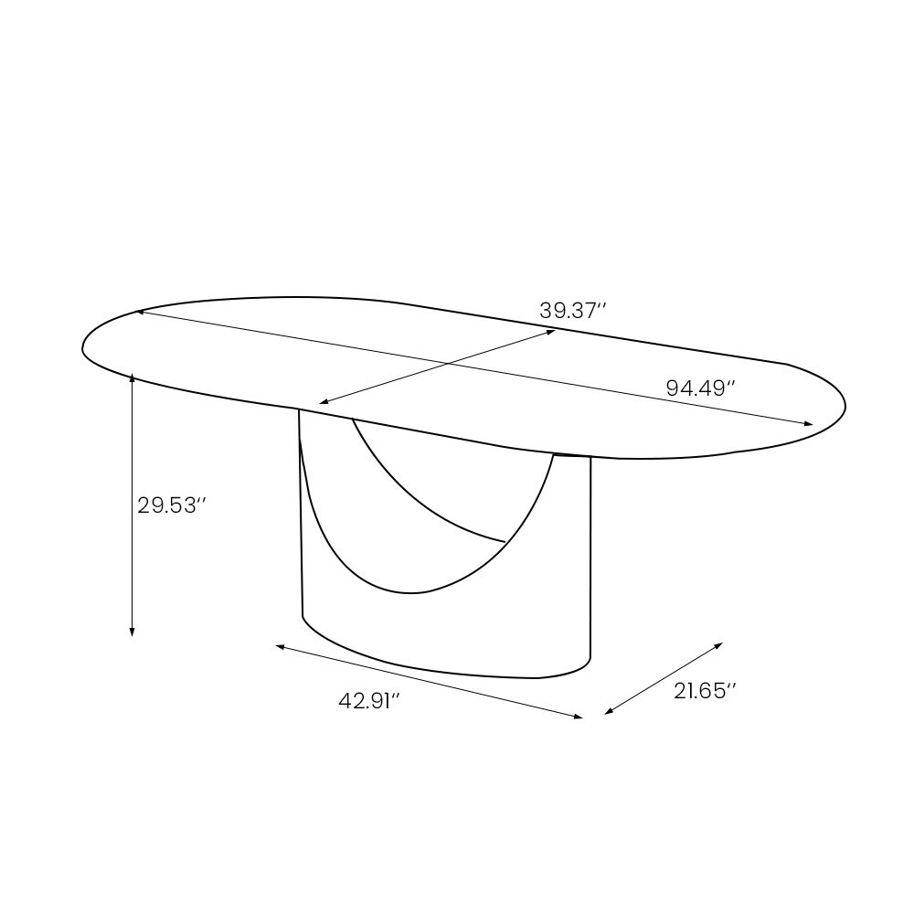Modern Black Sintered Stone Dining Tables