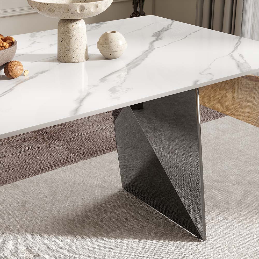 White Sintered Stone Dining Tables