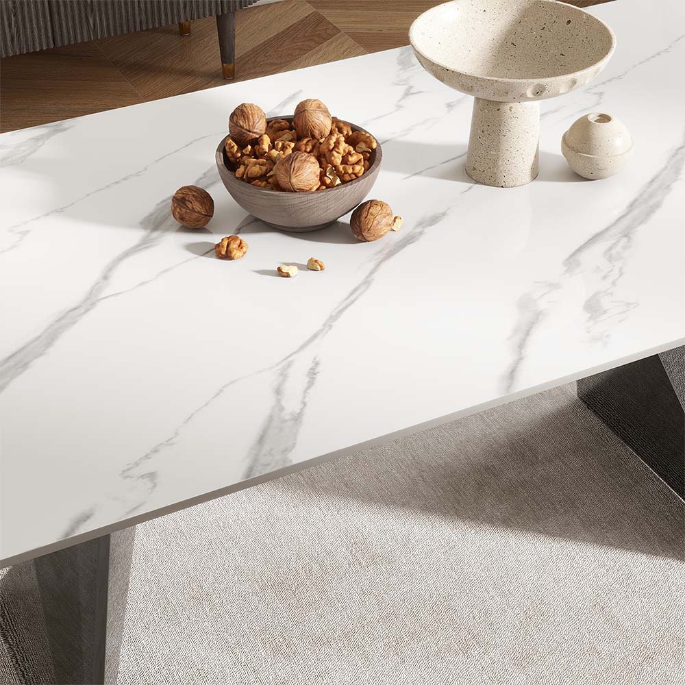 White Sintered Stone Dining Tables