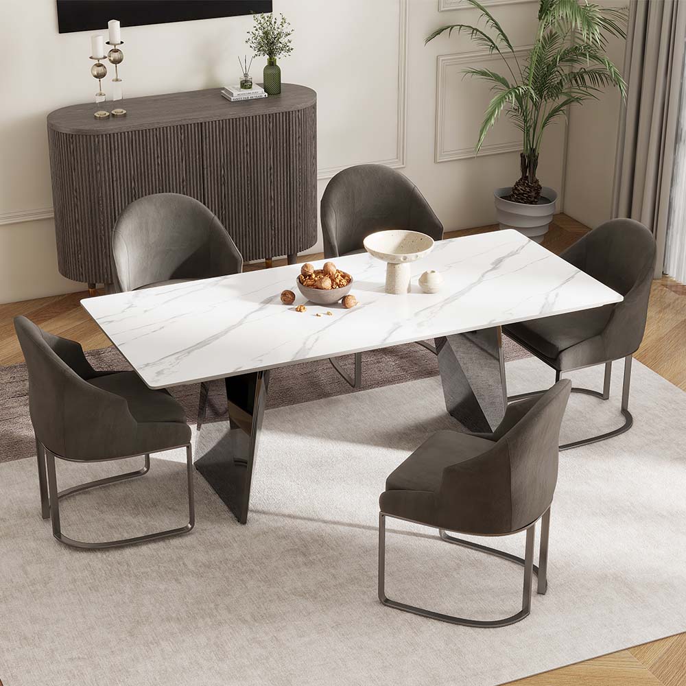 White Sintered Stone Dining Tables