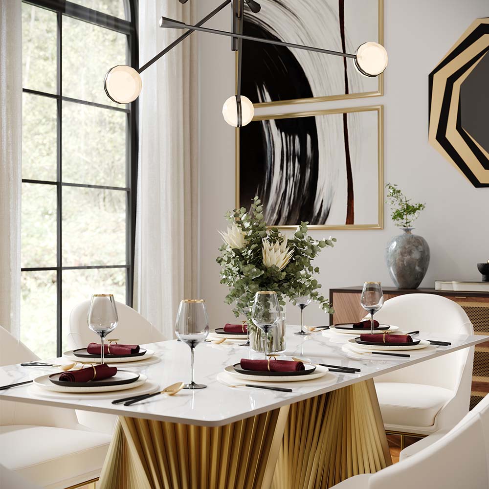 Modern White Sintered Stone Dining Tables