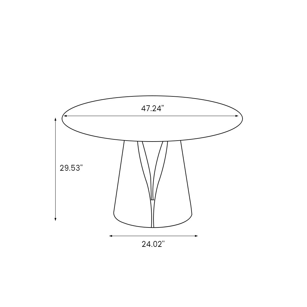 Round Matte White Sintered Stone Dining Tables