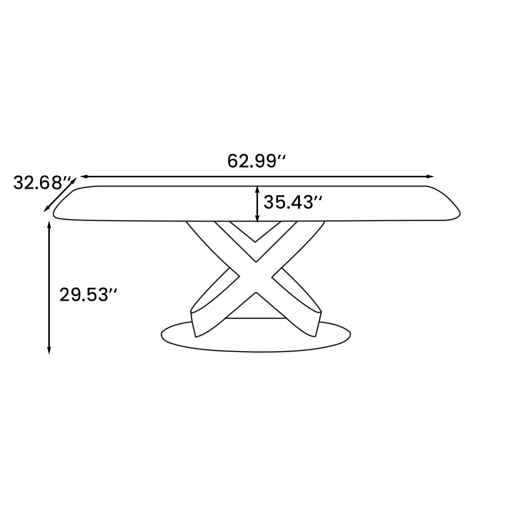 Rectangular White Glossy Sintered Stone Dining Tables