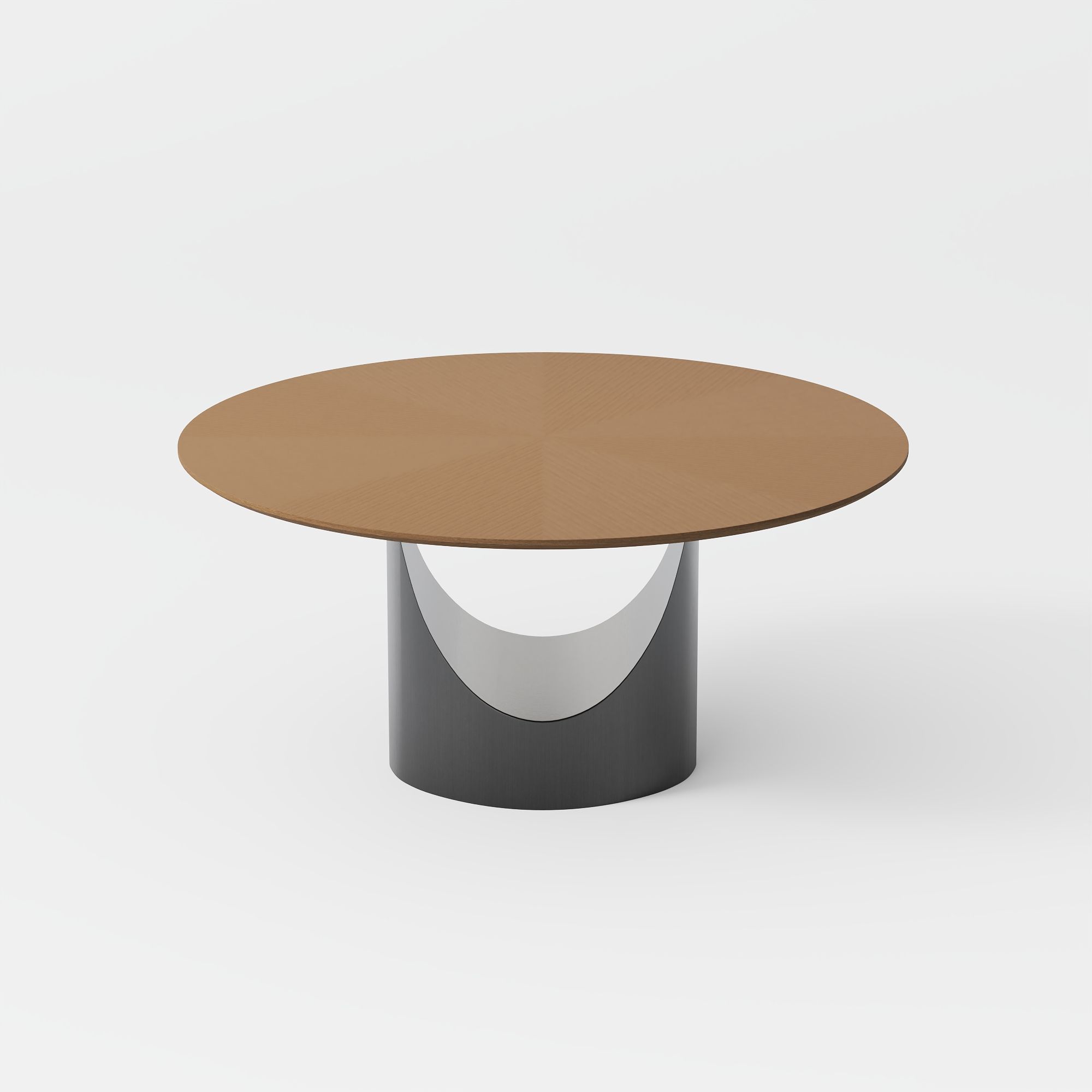 Partly Assemble Walnut Color & Dark Gray MDF Dining Tables
